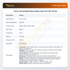 Vulcan Hart 844492 Steam Safety Valve 3/4" NPT 50 PSI