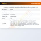 Cleveland CK4533053 Range Direct Spark Ignition Control Module 24V