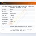 Bunn BU03024-0005 KP Thermostat Temperature Controller W/ 5/16" x 4 1/2" Bulb and 30" Cap, Bracket, Wire Leads