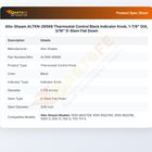 Alto-Shaam ALTKN-26568 Thermostat Control Black Indicator  Knob, 1-7/8" DIA, 3/16" D-Stem Flat Down