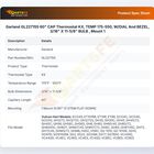 Garland GL227155 60" CAP Thermostat KX, TEMP 175-550, W/DIAL And BEZEL, 3/16" X 11-5/8" BULB , Mount 1