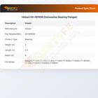 Hobart 00-081656 Dishwasher Bearing Flanged