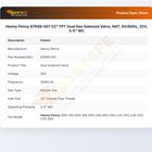 Henny Penny 87648-001 Fryer Solenoid Valve Dual Gas NAT 25V 50/60Hz 1/2" 3-5" WC