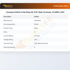 Cleveland 03524 Convection Steamer Relay DPDT 120V 50/60Hz