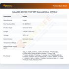 Hobart 00-893100-1 Dishwasher Solenoid Valve 1/2" 120V