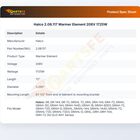 Hatco 2.08.117 Warmer Element 208V 1725W