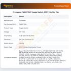 Frymaster FM8071041 Toggle Switch, SPDT, On/On, Tab