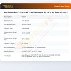 Alto-Shaam ALTTT-33626 Thermostat W/60&deg;-200&deg;F 1/8" X 10" Bulb 48" CAP