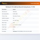 T&S Brass B-1110-LNM Deck Mount W/Swing Nozzle 4" CTRS