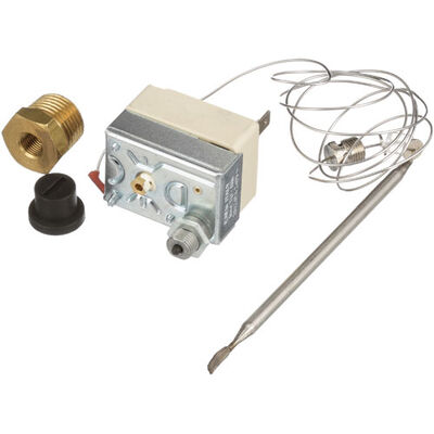 Cleveland S108995 Steamer Hi-Limit Thermostat W/ Panel Nut Manual Reset Button 3/16" X 5" Blub
