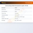 American Range 10404 Thermostat 36" Cap 175&deg;F-500&deg;F KXT