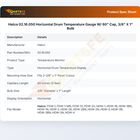 Hatco 02.16.050 Display Cabinet Horizontal Drum Temperature Gauge W/60" Cap 3/8" X 1" Bulb