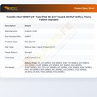 Franklin Chef 149611 Flame Pattern Standard 1/4" Tube Pilot W/3/4" Hood & NAT/LP Orifice