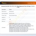 Standard Keil 2851-1213-1110 1-1/4" Offset Edgemount Cam Lift Hinge , 5-3/4" x 1-1/16"