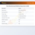 Fisher Manufacturing FIS2938 Jet Spray Valve 2.2 GPM