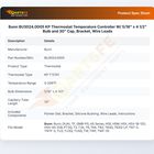Bunn BU3024.0005 KP Thermostat Temperature Controller W/ 5/16" x 4 1/2" Bulb and 30" Cap, Bracket, Wire Leads
