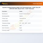 Dynamic Cooking Systems 14005-2 BJ Thermostat Knob, 1-15/16" DIA, OFF-LOW-250-500F, Mount 11/16", 1-3/16" Protrusion