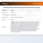 T&S Brass 002856-40M Pre Rinse Spray Valve Chrome Bonnet  Assembly
