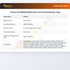 Vulcan Hart 958827000G3 Oven Limit Thermostat Disc Type