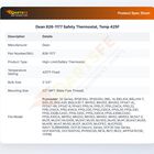 Dean 826-1177 Fryer Safety Thermostat Temperature 425&deg;F