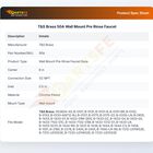 T&S Brass 50A Wall Mount Pre Rinse Faucet