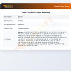 Victory 10685101 Freezer Hinge Assembly
