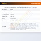 Pitco A1907902 Stainless Steel Fryer Joining Strip, 24-5/16" X 1-1/4"
