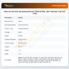 Hatco 02-08-017D-00 Heating Element 208V/1275W, .260" Diameter x 68-5/8" Long