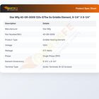 Star Mfg 40-GR-0009 120v 875w Ss Griddle Element, 8-1/4" X 8-1/4"