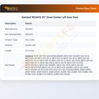 Garland 1924412 Oven Center Left Door Seal