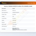 Sertek Llc 7000048-25300701 Fan Motor 3000RPM 0.8A 115V