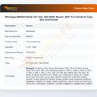 Montague BR53A1 Dial2-1/2" DIA, 150-500F, Mount .290" For Flat down Type Gas Thermostat