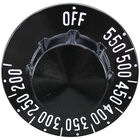 Vulcan Hart VH413976-1 Black Printed Knob, 2-1/4 DIA, OFF-550-200F, Mount .187", Position D