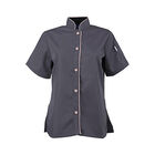 Allpoints 2127SLPKXS KNG XS Active Chef Shirt Womens Slate/Pink SS