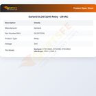 Garland GL2672200 Relay - 24VAC