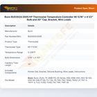 Bunn BU03024.0005 KP Thermostat Temperature Controller W/ 5/16" x 4 1/2" Bulb and 30" Cap, Bracket, Wire Leads