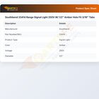 Southbend 33414 Range Signal Light 250V W/ 1/2" Amber Hole Fit 3/16" Tabs