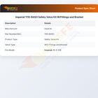 Imperial 1110-BASO Safety Valve Kit W/Fittings & Bracket