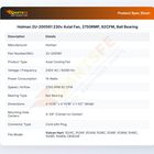 Holman 2U-200561 Cooling Fan 2750 RPM 230V 50/60Hz