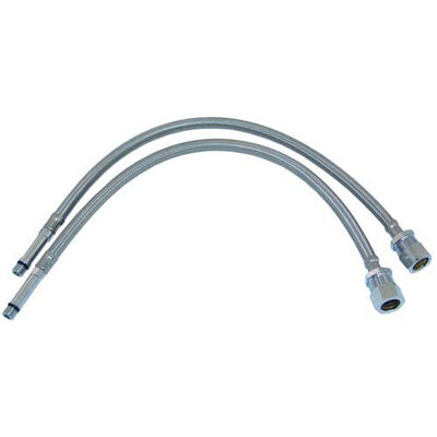 T&S Brass TS12534-45 Supply Hose SS 5/8" CCT X M10-1.0 Metric X 20" Long 2-Pack