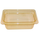 Cambro 44HP772 1/4 Size Food Pan - Amber High Heat