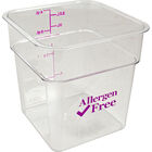 Cambro 4SFSCW441 4 Qt Camsquare Container Allergen-Free Storage