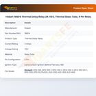 Hobart 18604 Thermal Delay Relay 3A 115V, Thermal Glass Tube, 9 Pin Relay