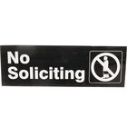 Traex 4527 No Soliciting Sign Black 3" X 9"