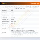Groen 13482 Thermostat 100&deg;F-450&deg;F W/D-STEM Flat Down 187" X 3/16" X 12" 36" CAP KX