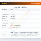 Hobart 00-271612-2 Slicer Start Switch