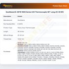 Southbend 6-36TB 1900 Series H/D Thermocouple 36" Long.20-30 MV