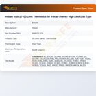 Hobart 958827-G3 Convection Oven High Limit Thermostat Disc Type