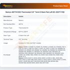 Nemco 46774 EGO Thermostat 1/4" Term D Stem Flat Left 82-200&deg;F FSD
