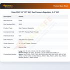 Duke 3501 1/2" FPT NAT Gas Pressure Regulator, 3-6" WC